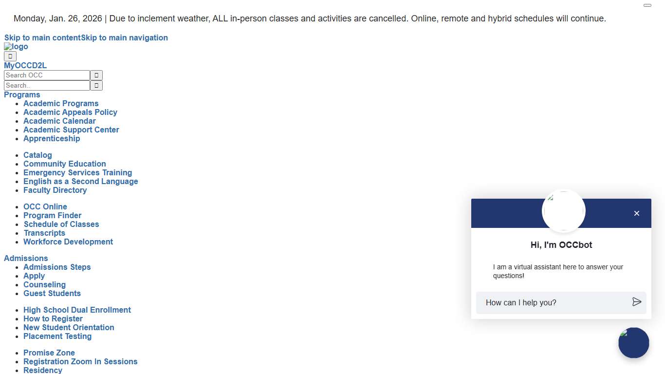 Home Oakland County, MI Oakland Community College